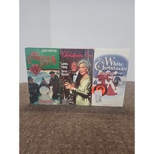 vhs lot 3 christmas Movies Cheistmas Gift, Christmas Eve, White Christmas